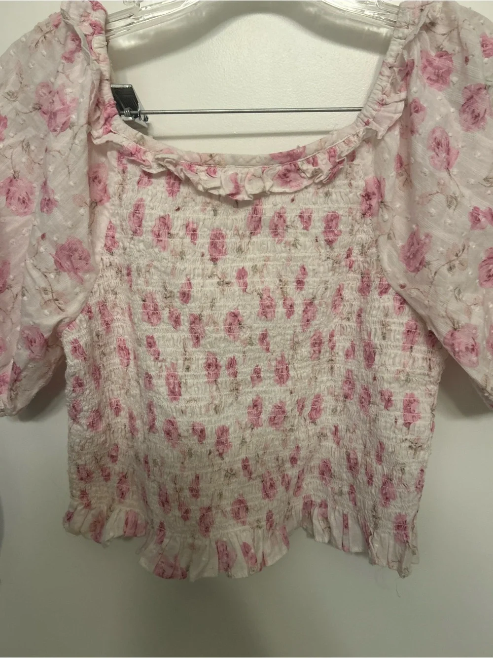Love Shack Fancy Molly Heirloom Printed Top in Sterling Dusk